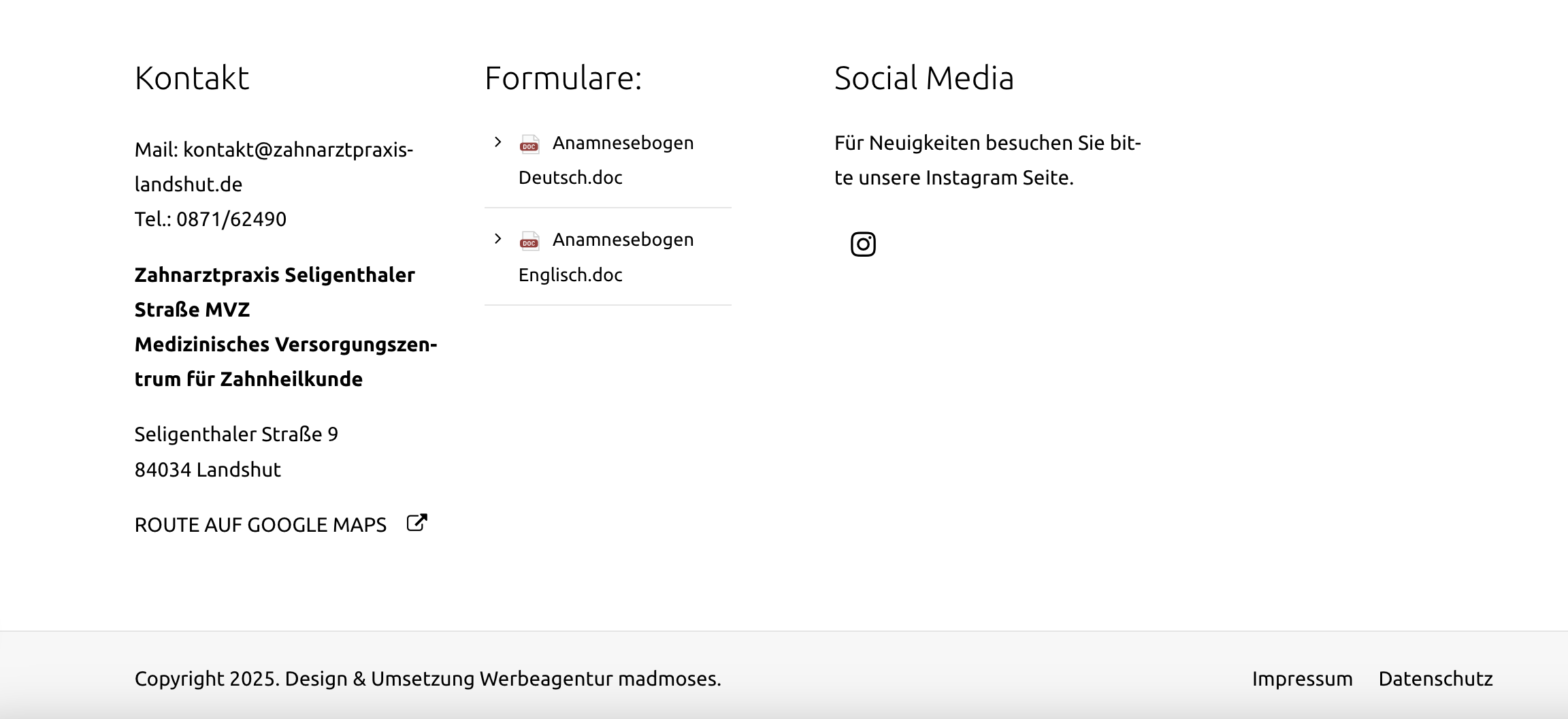 Bild des Footers